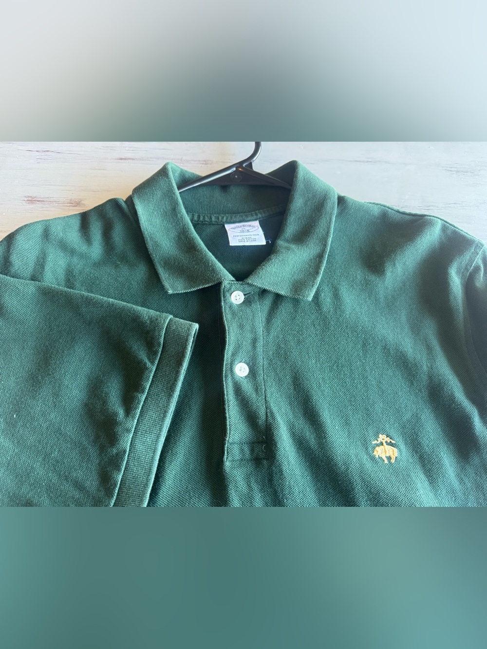 Brooks Brothers 1818 Green Performance Polo XL Slim Fit